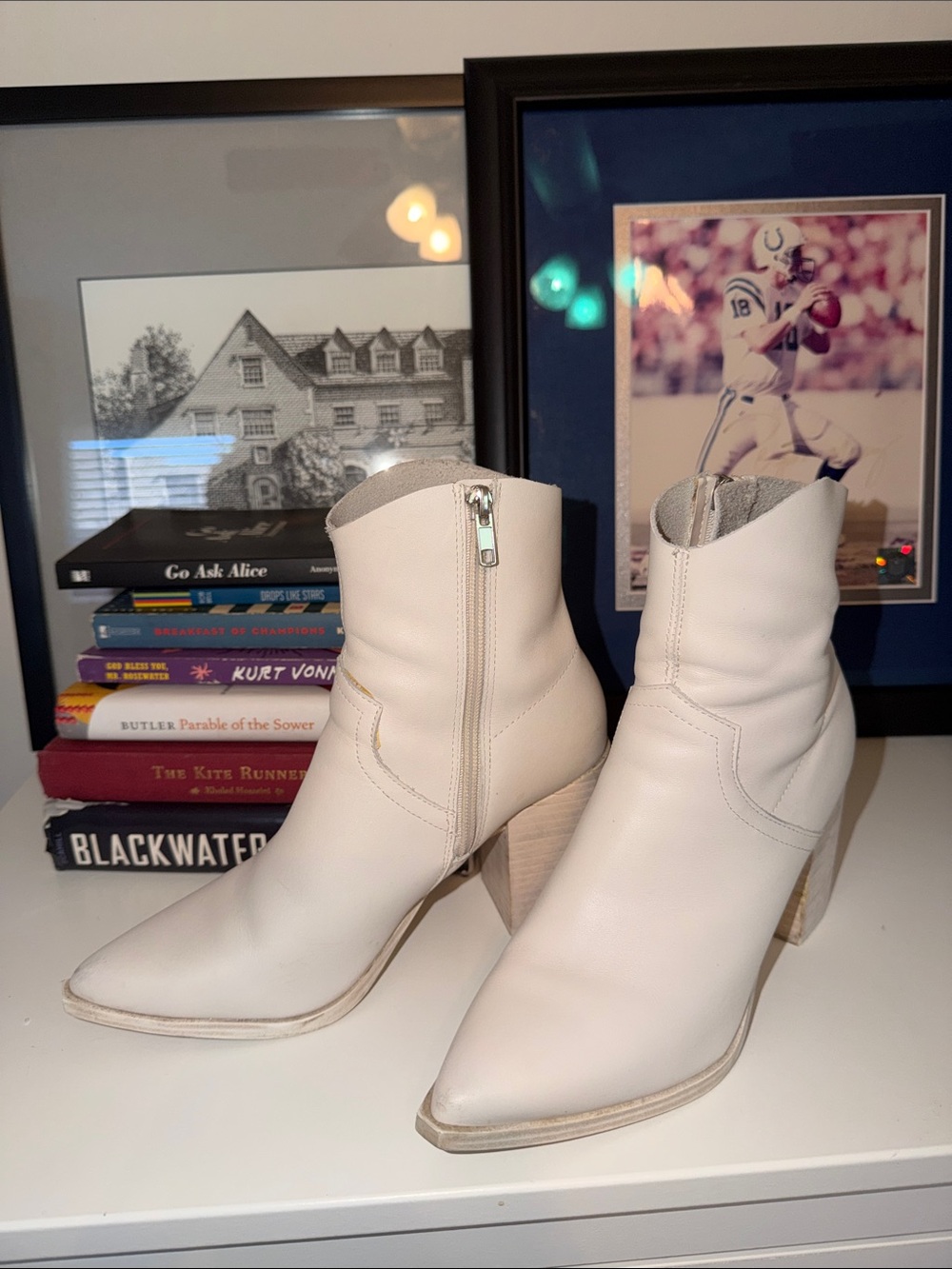 Steve Madden White Booties